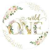 Rosa Blumen Kreis Tiere Funkeln 1 Geburtstag Hintergrund